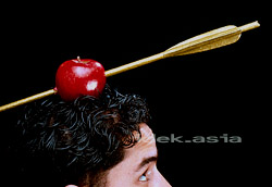 頭上のリンゴを射抜く ウイリアムテルのイメージ Wilhelm Tell