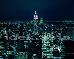 アメリカ ニューヨーク マンハッタン エンパイアステートビルディングの夜景 Empire State Building