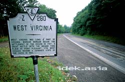 州境界標識 WEST VIRGINIA ウエストバージニアとバージニア